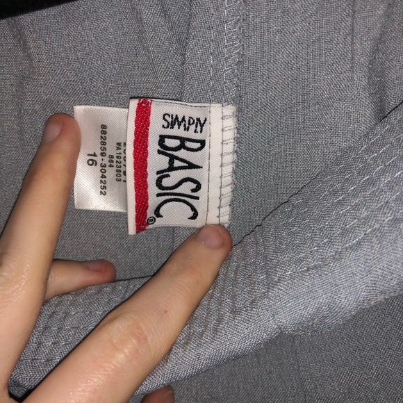 Simply basic light grey elastic waist pants - Picture 4 of 4